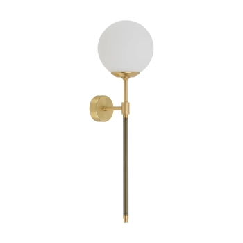 Kulista lampa ścienna Ultimo ULT-K-1 (ZM) kula ball biała mosiądz