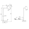 Stołowa LAMPKA stojąca VANTOS DL132512400 Trio metalowa LAMPA regulowana tuba biurkowa loft czarna