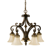 Lampa wisząca FE-DRAWING-ROOM5 klosze na łańcuchu brązowe