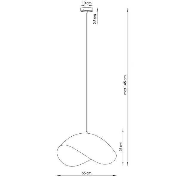 Lampa wisząca Sona 41099 nad stół do kuchni zwis kapelusz złota