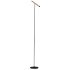 Podłużna lampa podłogowa FARDANO LE45626 do salonu tuba czarna brązowa