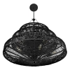 Rattanowa lampa wisząca Ophelia QN-OPHELIA-13P-BK-BK ażurowa czarna