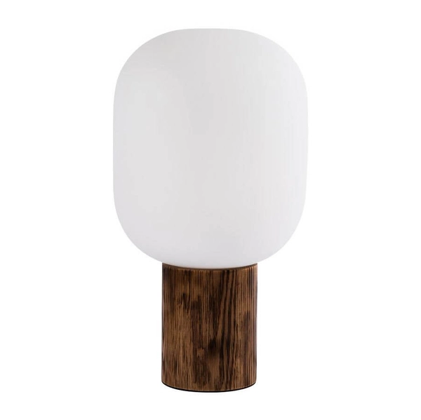 Stołowa lampka do salonu Skene 108663 Markslojd szkło biały drewniany