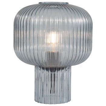 Szklana stołowa lampa Demarius DEM4223 grzybek niebieski