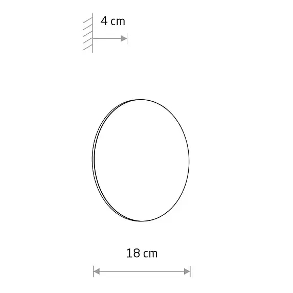Elewacyjny kinkiet ścienny ARIA 11565 LED 9W 3000K koło IP54 czarny