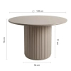 Beżowy stół jadalniany CREOLE MM0015001100366 drewno metal 120cm