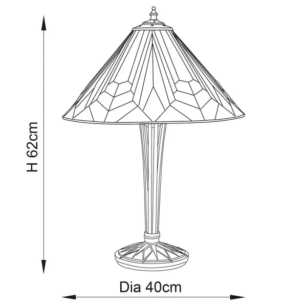 Szklana lampa nocna Astoria 63939 witrażowa do sypialni brązowa kolorowa