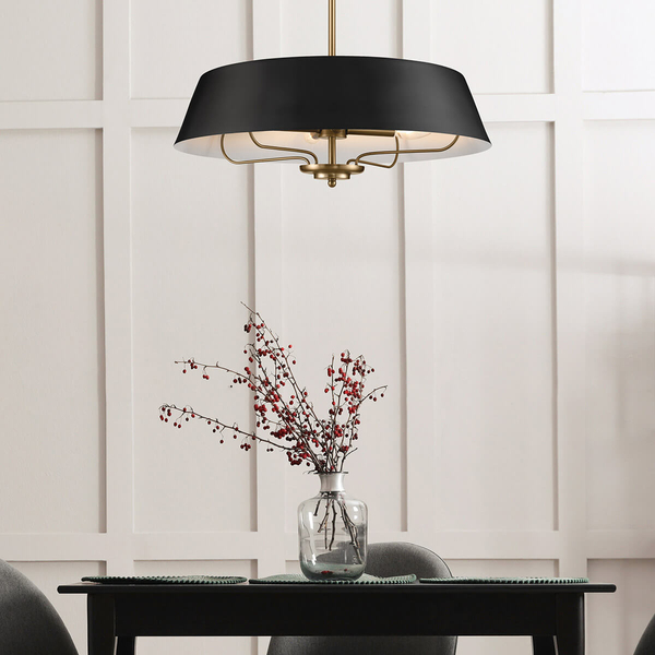 Wisząca lampa nad stół Luella KL-LUELLA-4P-BKB Kichler metalowa czarna