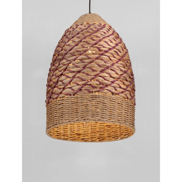 Boho lampa zwisająca SARMENA LE45354 12W brązowa czerwona