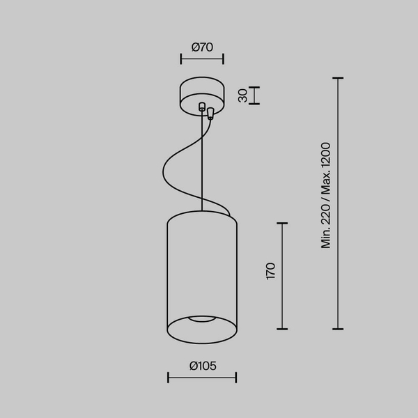 Lampa nad stół wisząca Efir P089PL-33W3K-MG Maytoni LED 33W 3000K złoty