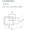 Modernistyczna ścienna lampa GEOMETRIC W0234 LED 45W 3000K metal biała