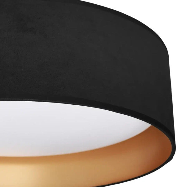 Okrągła lampa sufitowa RONDO BLACK ML7070 LED 18W 4000K czarna złota