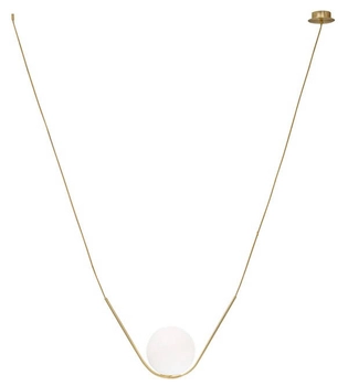 Nowoczesna lampa wisząca Soria do jadalni złota biała