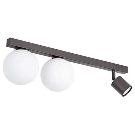 Lampa nasufitowa Tavira 41267 kule szklane tubka brązowa