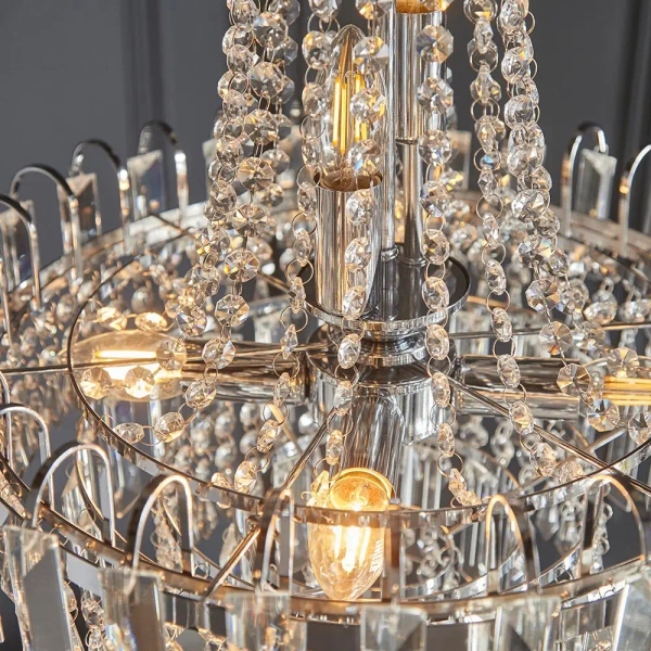 Żyrandol glamour Amadis 96826-CH kryształowy przezroczysty chrom