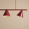 Nowoczesna lampa wisząca From 1108L15 Aldex stożki czerwone