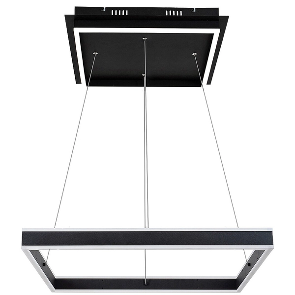 Czarna lampa wisząca Quadro 3085 ledowy ring 60W 4000K zwis nad stół