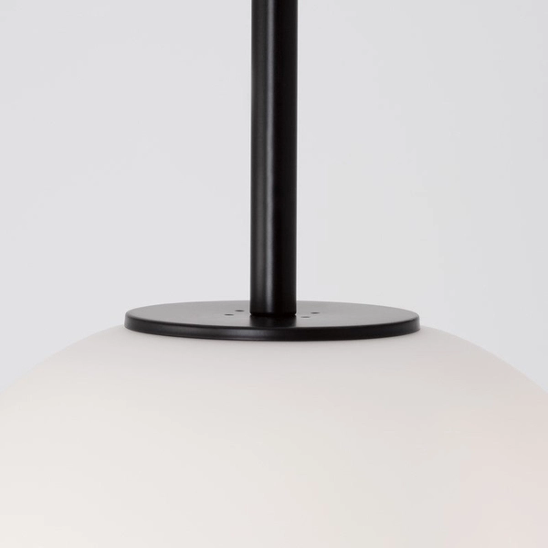 Czarna lampa wisząca Marc LE42720 szklana kula ball do pokoju loftowa