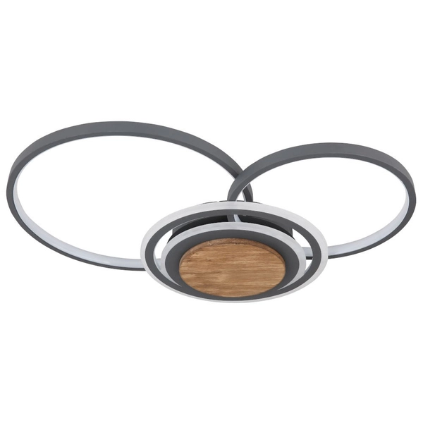 Lampa sufitowa NIRRA 67256-40 metalowa pierścienie LED 40W 3000K grafitowe