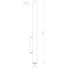Kinkiet do salonu podłużny tuba Fourty 10759 Nowodvorski stick czarny