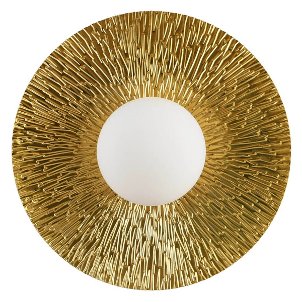 Kinkiet ścienny do salonu SUN ST-FB230946-D40 okrągły biały złoty