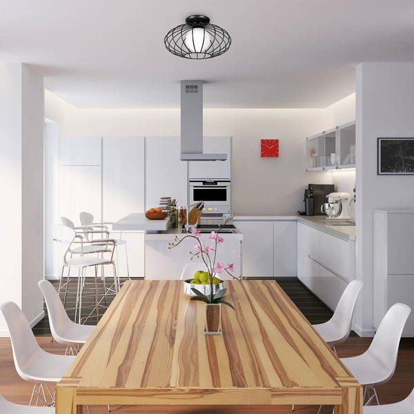 Lampa sufitowa KRONOS MLP4425 druciana do salonu czarna