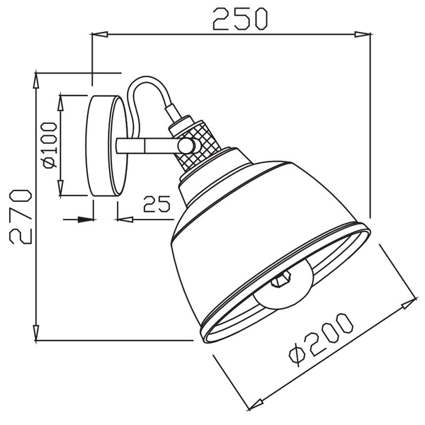 Loftowa LAMPA ścienna IRVING T163-01-C Maytoni industrialna OPRAWA regulowany kinkiet przydymiony