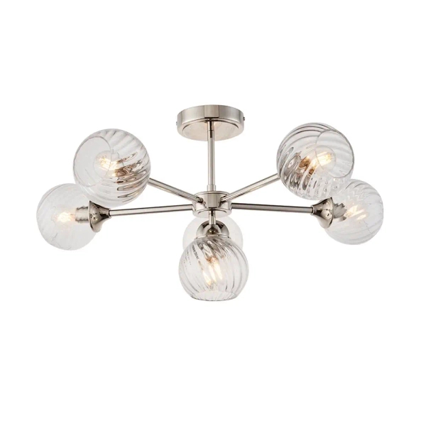 Sufitowa lampa do salonu Allegra 104050 szklane kule nikiel
