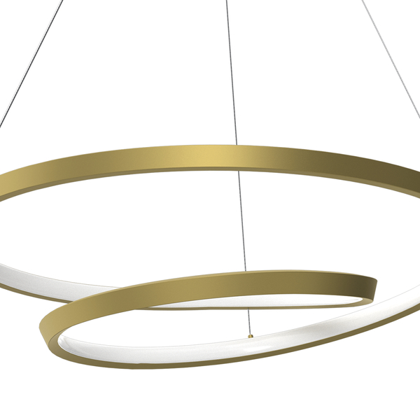 Pokojowa lampa wisząca Lucero LED 48W do sypialni złota