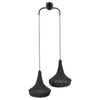 Wisząca lampa pleciona Mahaka 5182 Shilo do salonu szara