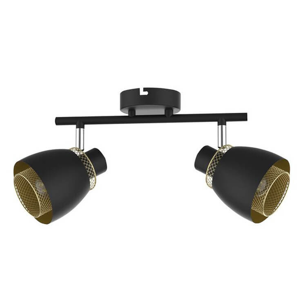 Industrialna lampa sufitowa Aleksandria 92-13743 czarny złoty
