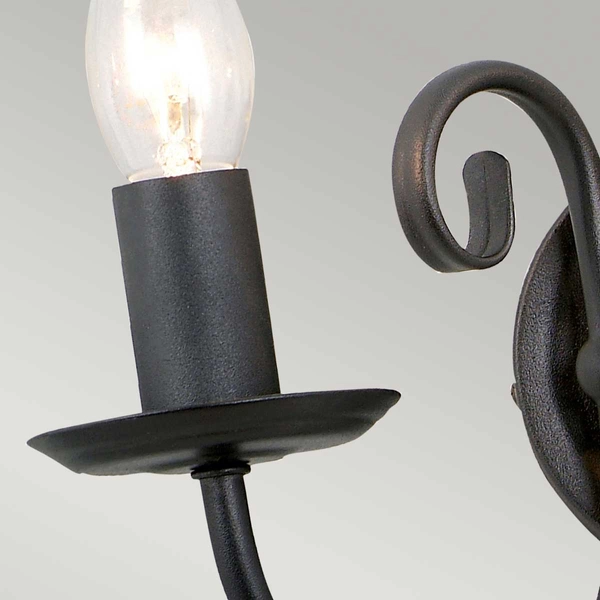 Lampa ścienna Artisan ART2-BLACK Elstead świecznik podwójny czarny