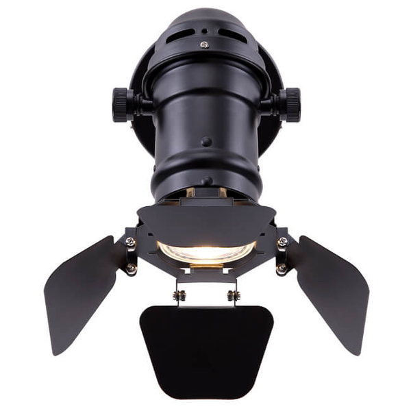 Industrialny kinkiet ścienny Egon 54650-1B reflektor filmowy czarny