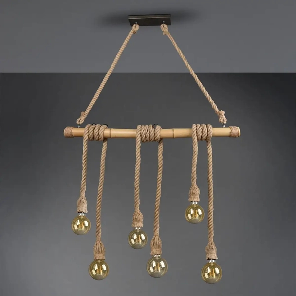 Lampa wisząca nad stół Wilma R30130626 RL Light sznurek brązowa