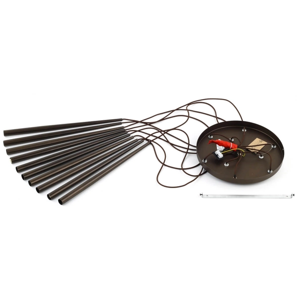 Kaskadowa lampa zwisająca Piano 10110 sople do salonu brązowa