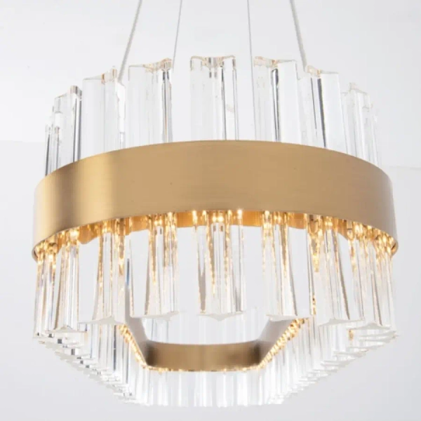 Lampa wisząca kryształowa 22041 LED 68W 3000K nad stół crystals złoty