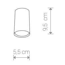 Downlight LAMPA sufitowa EYE S 8911 Nowodvorski metalowa OPRAWA tuba PLAFON mosiądz