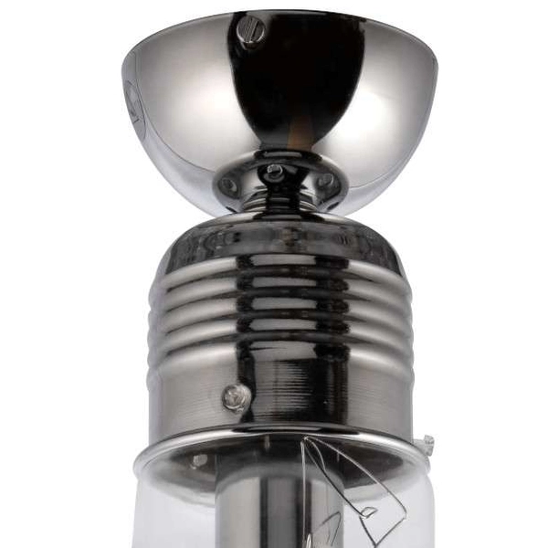 Lampa sufitowa VEN W-602/1 industrialna szklana żarówka przezroczysta chrom