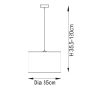 Wisząca lampa do salonu Longshore 101691 beżowa czarna
