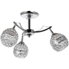 LAMPA sufitowa VEN W-N 2891/3 metalowa OPRAWA kule glamour plafon z kryształkami chrom przezroczyste