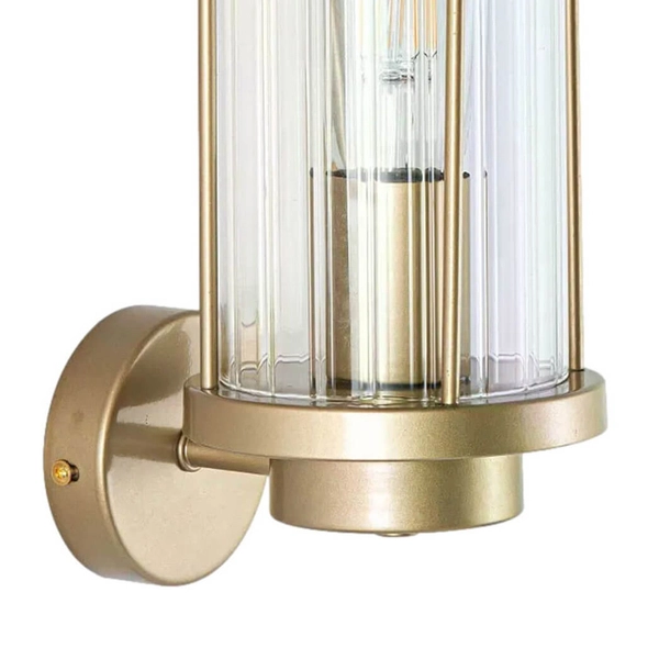 Ścienna lampa Gardena Clasica ABR-KZG-Z-E27 Abruzzo IP44 metal szkło złoty