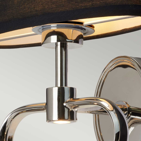 Abażurowy kinkiet ścienny Falmouth BATH-FALMOUTH-PC LED 4W Elstead IP44 chrom czarny