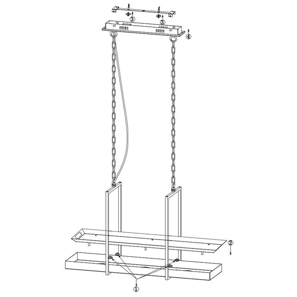 Rustykalna LAMPA zwisowa TRAY 105780 Markslojd metalowa OPRAWA wisząca zwis LED 9W 3000K na łańcuchu belka czarna