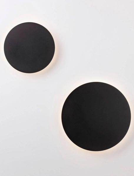 Okrągła lampa ścienna Chica nowoczesna LED 22,5W czarna