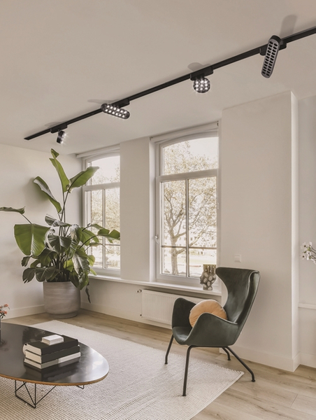 Ledowa lampa sufitowa do systemu szynowego Neo AZ5123 20W 1-faz czarna 