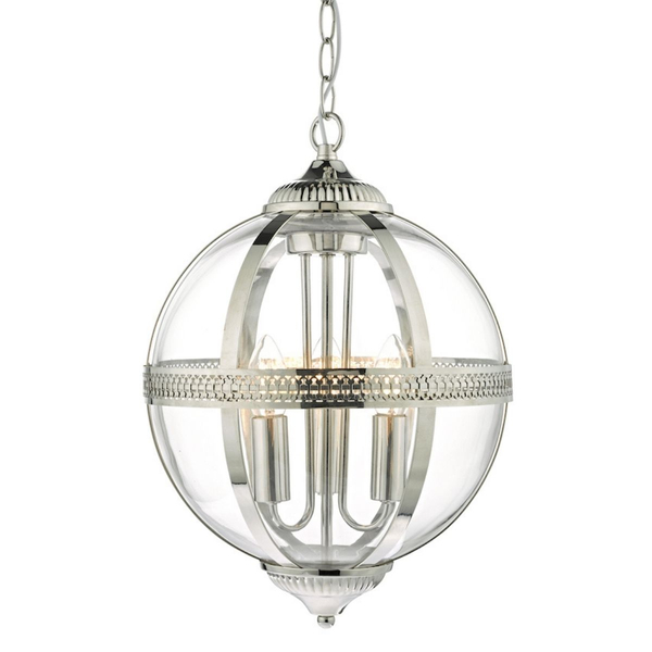 Lampa wisząca Vanessa VAN0338 Dar Lighting ball kula nikiel