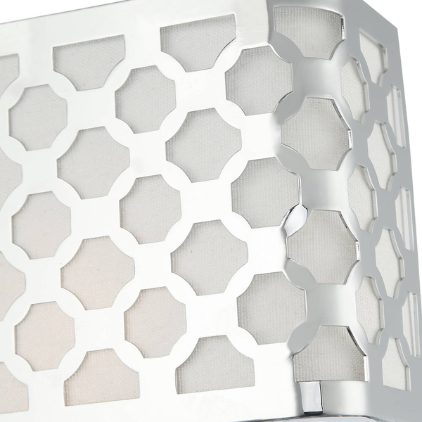 LAMPA ścienna Verno Parette Cromo Orlicki Design prostokątna OPRAWA metalowy kinkiet ażurowy chrom kremowy