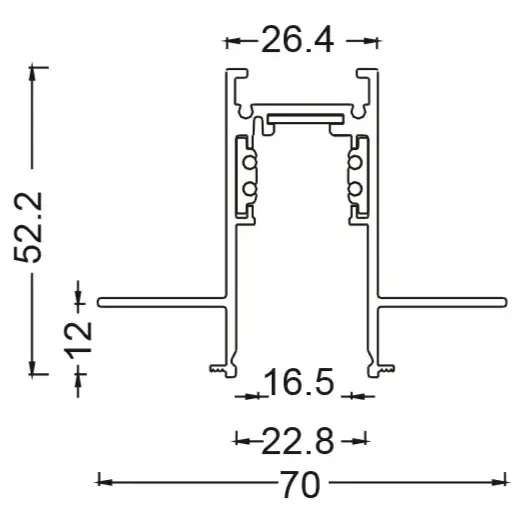Magnetyczna szyna Magneto Abigali LWQ-1M-TRIM do salonu czarna