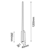 Metalowy kinkiet ścienny Slim 4024 Brosline LED 12W 4000K czarny