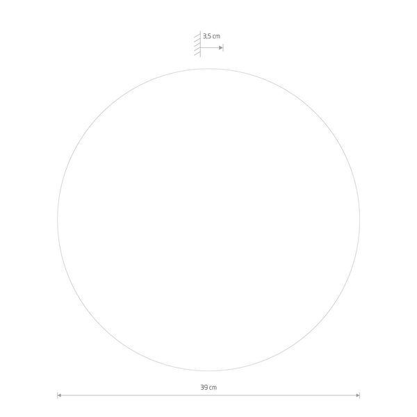 Jadalniana lampa ścienna Ring okrągła LED 15W 3000K czarna